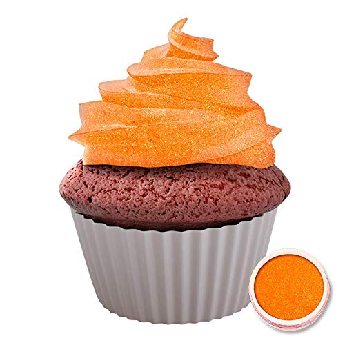 Cake Glitter Disc Dust For Cake Decoration Cakepop  Cake Accents  Cookies  Strawberry Chocolate Covered (Orange)