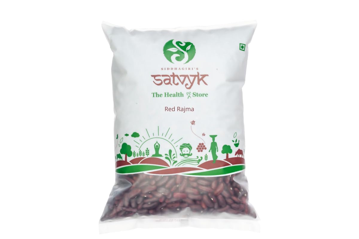 S Siddhagiri'S Satvyk The Health Re Store Organic Jammu Rajma (500Gm) - Red Kidney Beans | Unpolished Rajma | Kashmiri Rajma | T