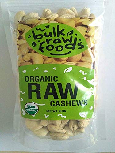 Organic Raw Cashew Wholes (4 Pounds) 100% Natural Raw Organic Whole Unsalted Cashews (Keto And Paleo Diet Friendly) Bulk Packs B