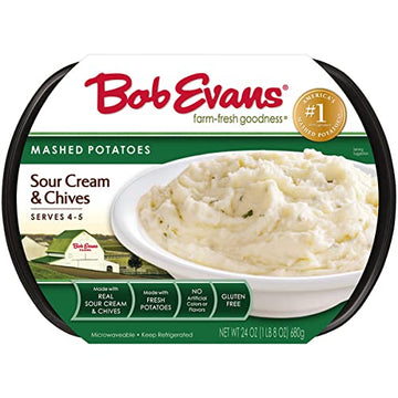 Bob Evans Sour Cream & Chives Mashed Potatoes - Made With Fresh Gluten Free Potatoes - No Artificial Colors Or Flavors - Ready S