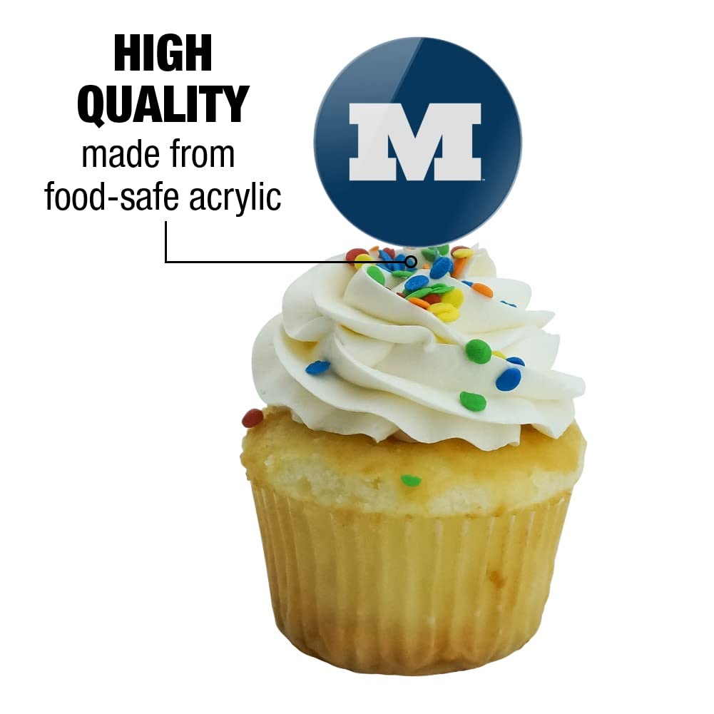Millikin University Primary Logo Cupcake Picks Toppers Decoration Set Of 6