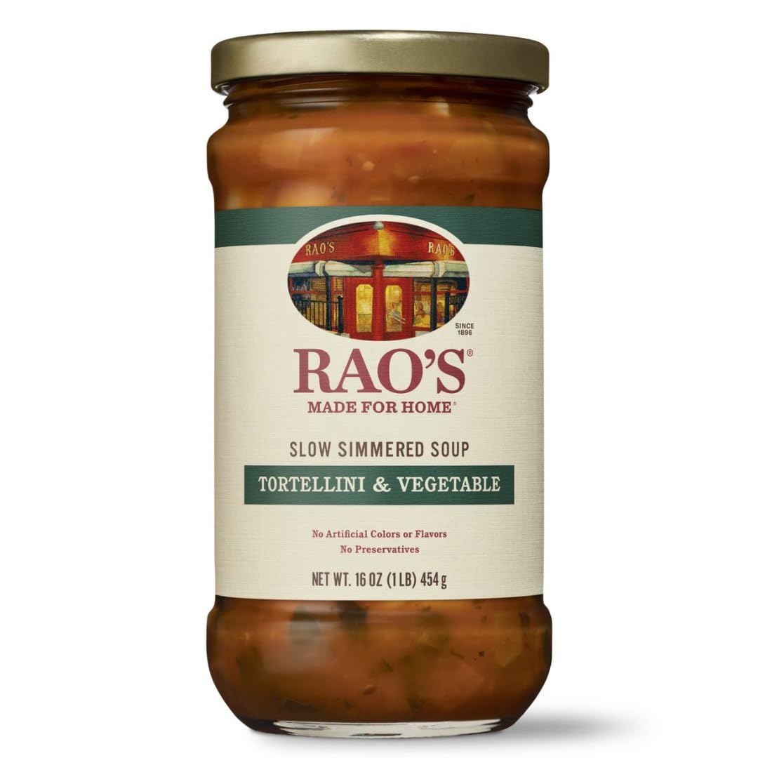 Raos Made for Home Tortellini & Vegetable Soup  16oz  Real Vegetables  Traditional Italian Heat and Serve Soup