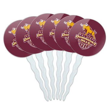 California State University Dominguez Hills Primary Logo Cupcake Picks Toppers Decoration Set of 6