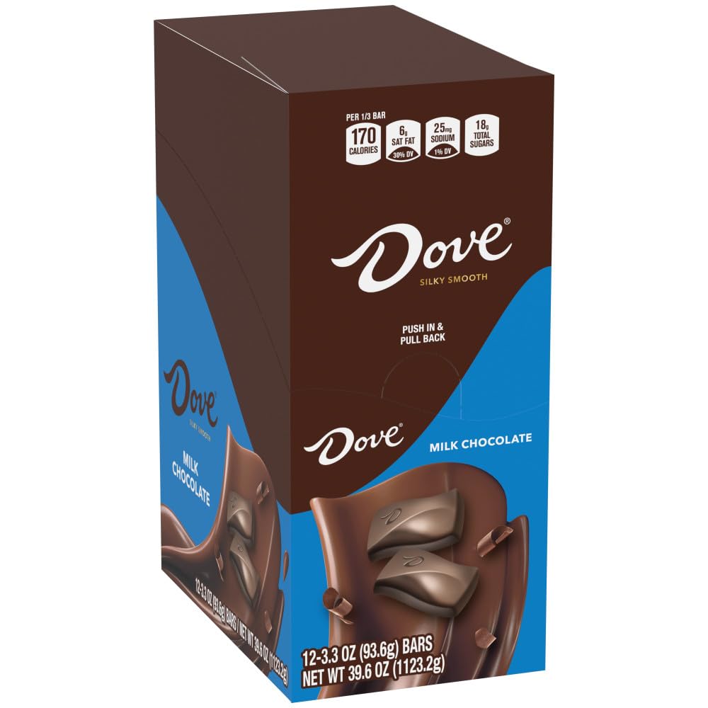 Dove Candy Milk Chocolate Bars, 3.30 Oz Bars (Pack Of 12)