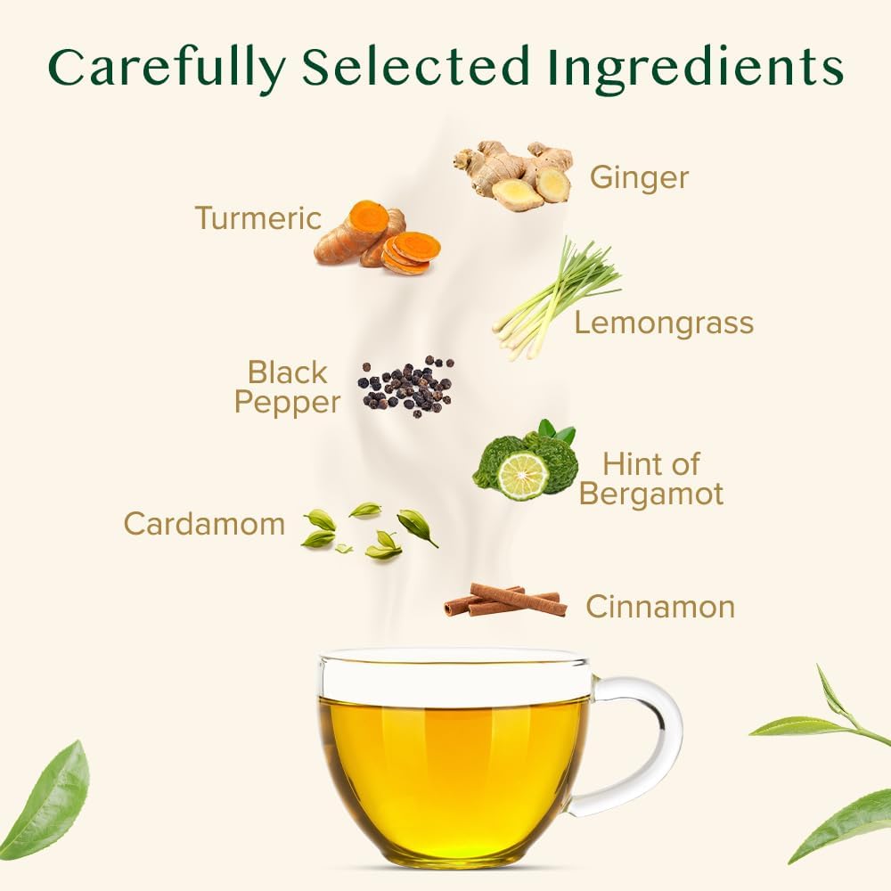 VAHDAM Turmeric Spice Herbal Tea, Caffeine Free, Non-GMO, Gluten Free, 7oz (Pack of 2), Black, Whole Loose-Leaf, Vacuum Sealed