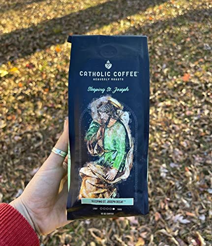 Sleeping St. Joseph (Ground) Decaf Arabica Coffee 12 Ounces, Dark Roast Coffee. Ethically Sourced From Colombia And Made By A Fa
