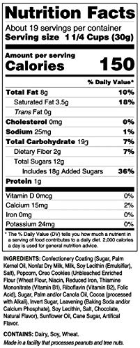 Cookie Pop Oreo Cookie Coated Popcorn (5.25Oz Bags) Made With Real Oreo Cookie Pieces - Pack Of 12