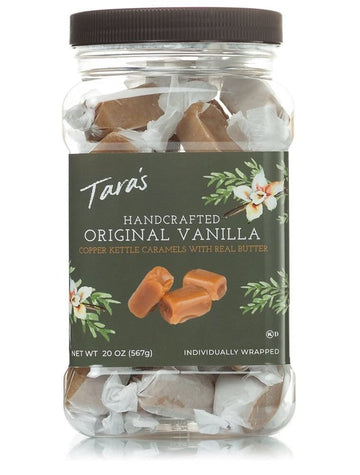 Tara'S Gourmet Vanilla Caramels | Hand Crafted All Natural Candy | Creamy & Individually Wrapped With Real Butter (20 Oz)