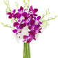 Kabloom Flowers - Mother'S Day Collection - 10 Purple And 10 White Orchid With Vase, Gift For Birthday, Sympathy, Anniversary, G