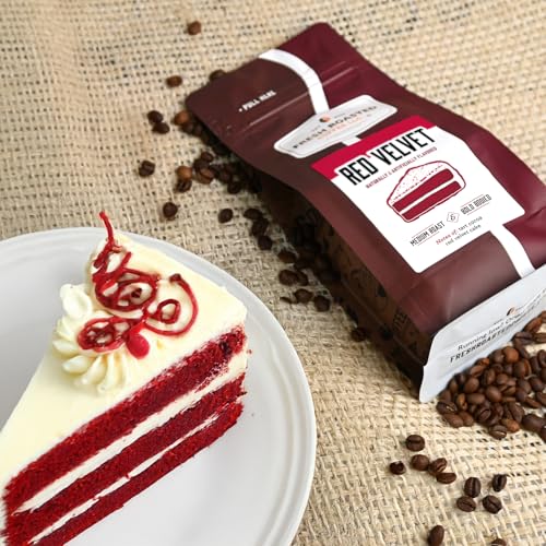 Fresh Roasted Coffee, Red Velvet Flavored Coffee, 12 Oz, Medium Roast, Kosher, Whole Bean