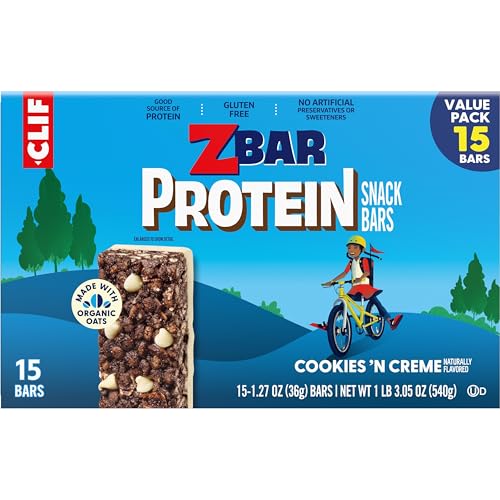 Zbar Protein - Cookies N Creme - Crispy Snack Bars - Made With Organic Oats - Non-Gmo - 5G Protein - Gluten Free Protein Bars (15 Pack)