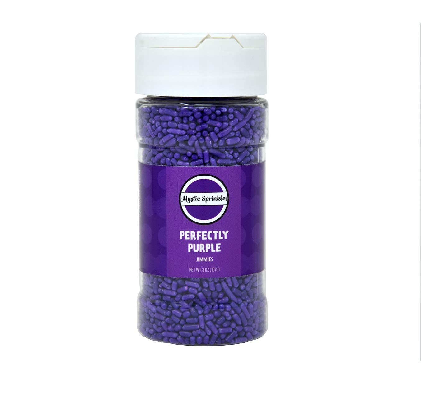 Mystic Sprinkles Solid Color Jimmy Sprinkles (Perfectly Purple Jimmies 3Oz)