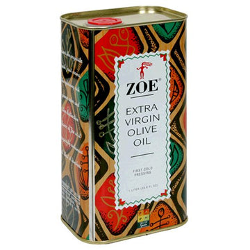 ZOE Extra Virgin Olive Oil, 1-Liter Tins (Pack of 2)