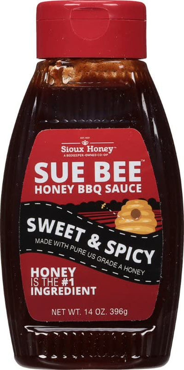 Sue Bee Sweet & Spicy Barbecue Sauce, Honey BBQ, 14 Ounce (Pack of 1)