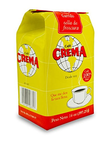 Cafe Crema Ground Puerto Rican Coffee, 14 Ounce Bag (6 Bags)
