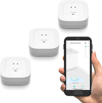 Water Leak Sensor 4 With 105Db Audio Alarm 3-Pack, Sms/Text, Email & Push Notifications, Freeze Warning, Lora Up To 1/4 Mile Ope