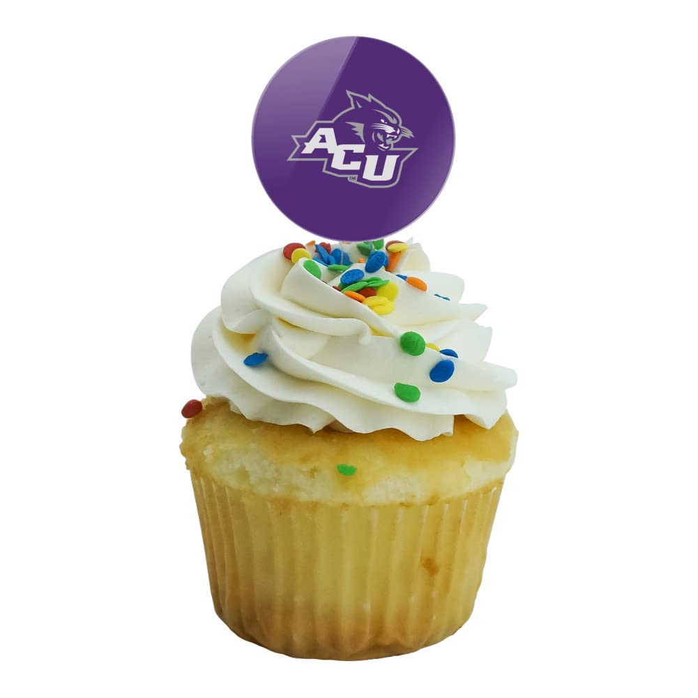 Abilene Christian Primary Logo Cupcake Picks Toppers Decoration Set Of 6