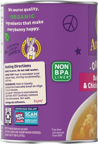 Annies Organic Bunny Pasta and Chicken Broth Soup, 14 oz