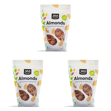 365 by Whole Foods Market, Almonds Whole, 16 Ounce (Pack of 3)