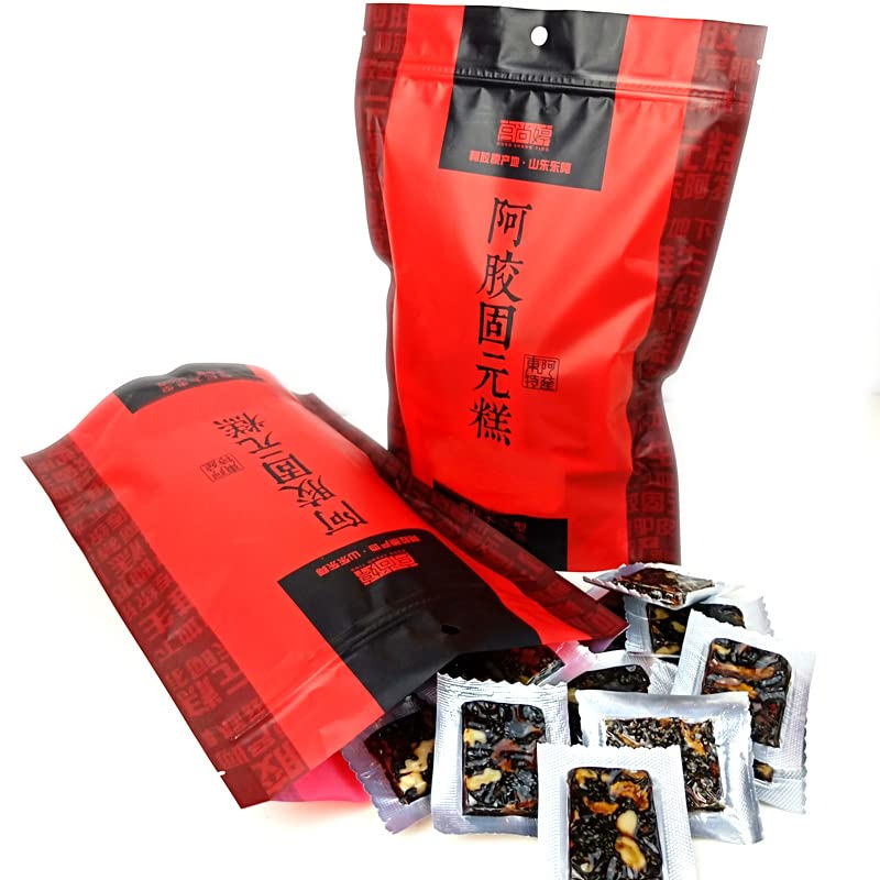 SIFANGDA Ejiao Cake Colla Corii Asini Tablet Block, 500g/1.1LB, Handmade Instant Solid Cream