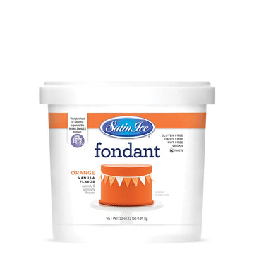 Satin Ice Fondant, Orange, 2 Pound