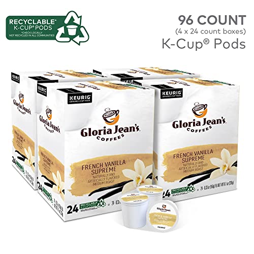 Gloria Jean'S French Vanilla Supreme Keurig Single-Serve K-Cup Pods, Light Roast Coffee, 96 Count