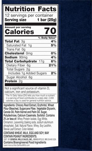 Fiber One 70 Calorie Soft-Baked Bars, Cinnamon Coffee Cake, Value Pack, 12 Bars, 10.6 oz