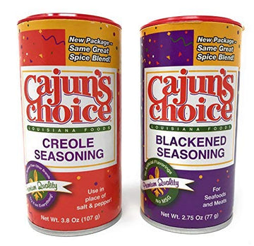 Creole Seasoning 3.8 Oz & Blackened Seasoning 2.75 Oz Cajun'S Choice Louisiana Foods (Pack)