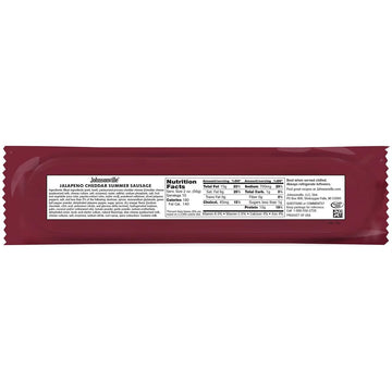 Johnsonville Jalapeno Cheddar Summer Sausage 1/20Oz, Good Source Of Protein, Great For Charcuterie And Cheese Boards
