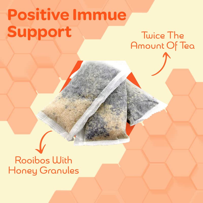 True Honey Teas Rooibos Tea Bags - Decaf Herbal Tea - 24 Count Sachets - All Natural, Caffeine Free