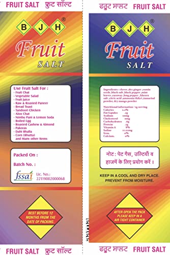 Bjh Fruit Salt | Chat Masala (Pack Of 9X100Gms)(Also As Shikanji Masala ( For |Bread Toast| Dahi Bhalla| Aloo Chat| Paneer | Boi