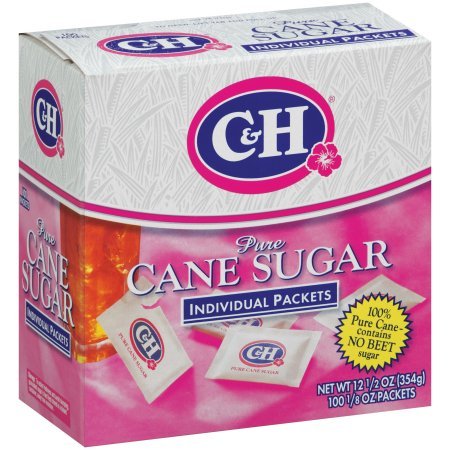 C&H, Cane Sugar, Sugar Packets, 12.5oz Box (Pack of 4)
