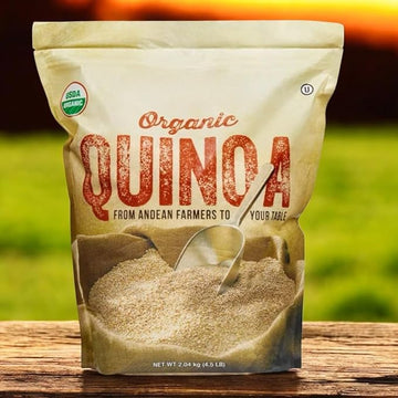 Kirkland Organic Quinoa 4.5 Lbs - Usda Organic  Gluten-Free  Resealable Bag  Plant-Based Protein