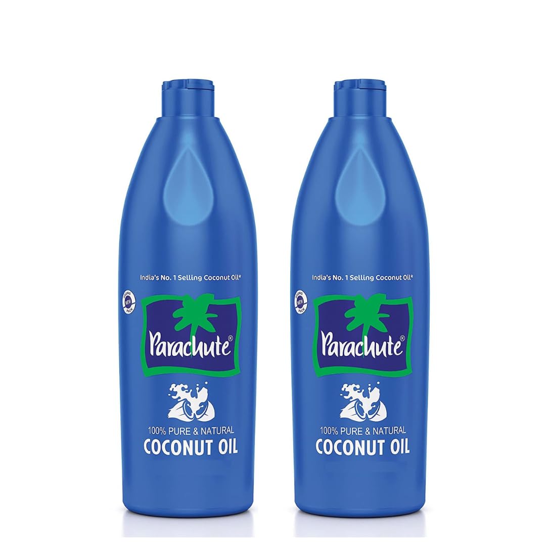 Parachute Coconut Oil, 100% Pure & Natural, Unrefined, 38 Fl. Oz, Pack of 2