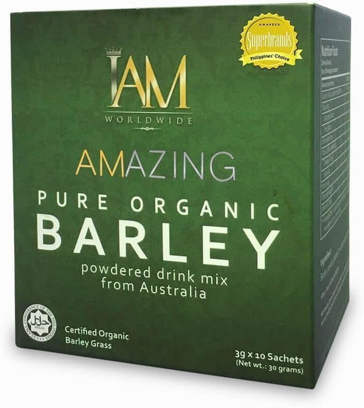Iam Worldwide Amazing Pure Organic Barley Powdered Drink Mix - 3 Boxes