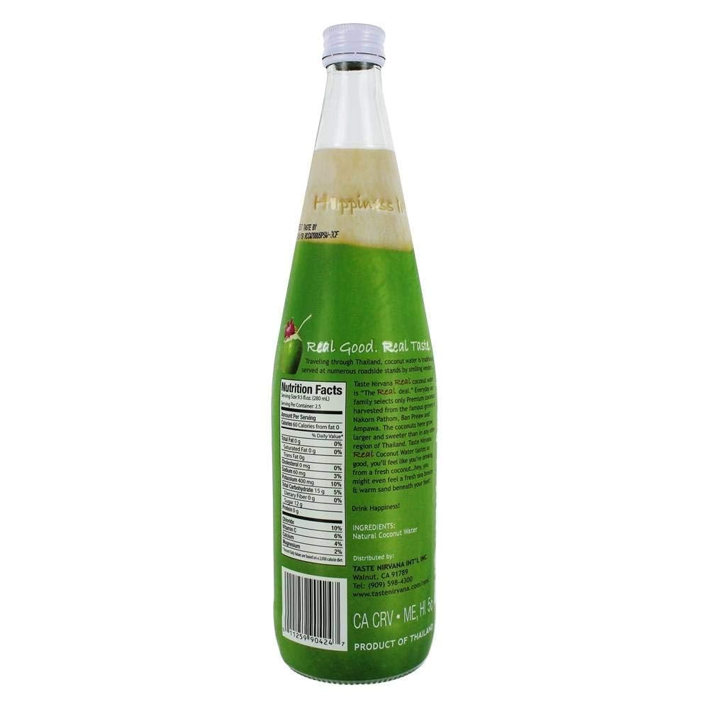 Taste Nirvana Natural Coconut Water, 23.6 Ounce (Pack Of 6)