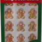 Oasis Supply Christmas Edible Cake Decorations, 45 Pieces, Royal Icing, Gingerbread Man, Santa Face, Trees, Wreaths, Red Green White