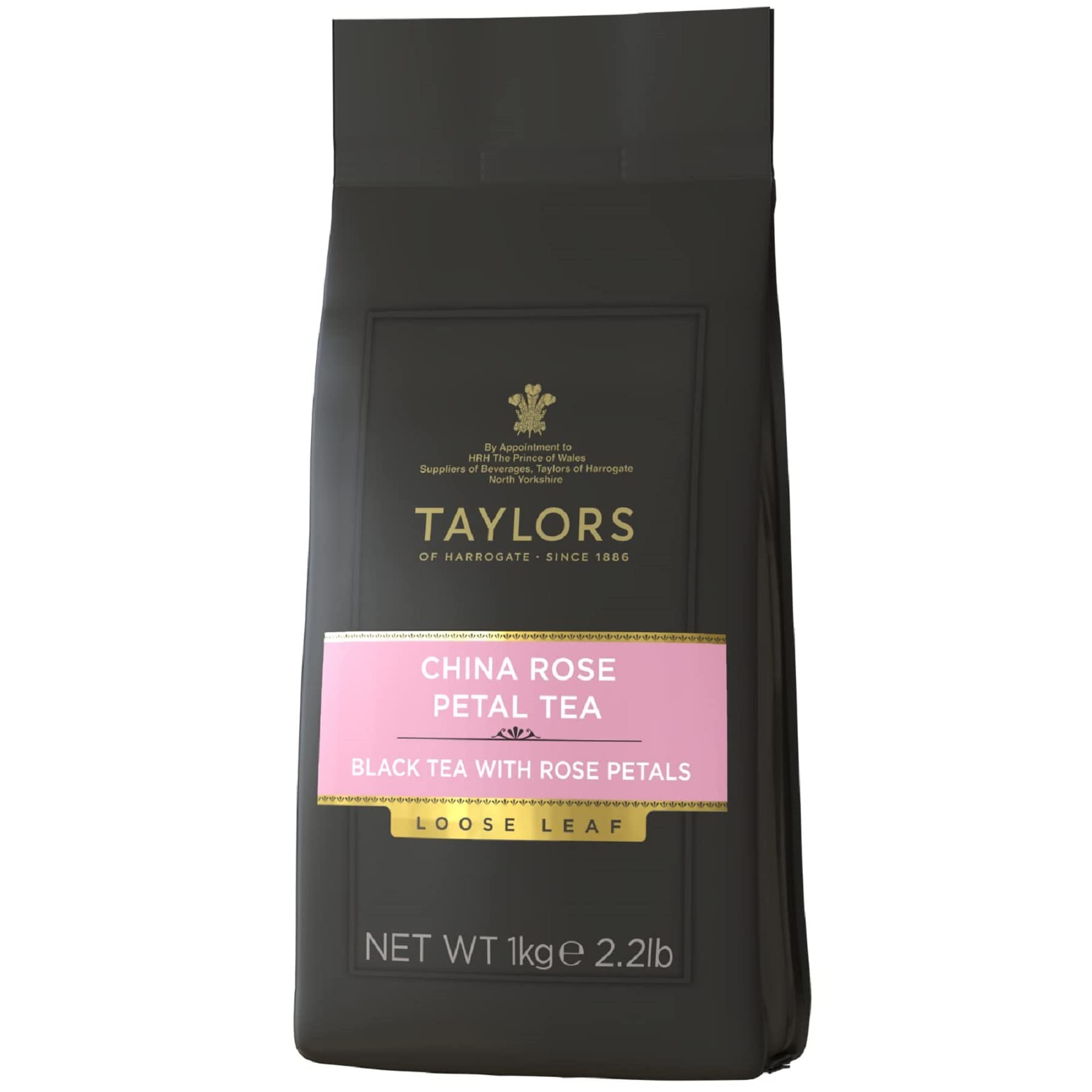 Taylors Of Harrogate China Rose Petal Loose Leaf, Kilo Bag, 35.27 Ounce