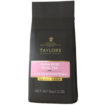 Taylors Of Harrogate China Rose Petal Loose Leaf, Kilo Bag, 35.27 Ounce
