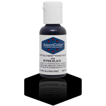 Americolor, Super Black, .75 Ounce Bottle, Soft Gel Paste Food Color