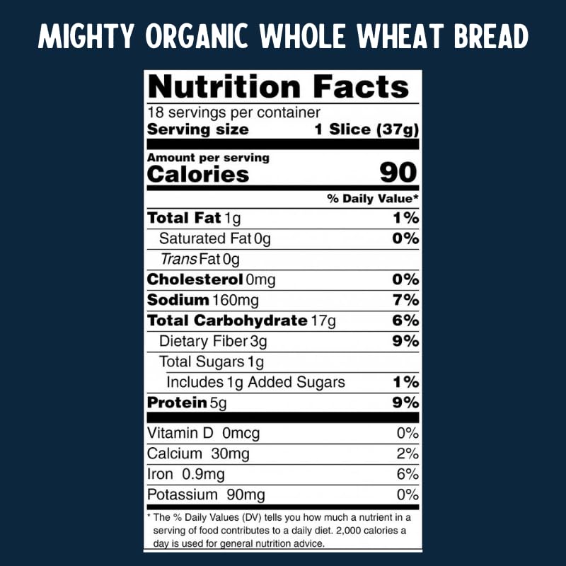 One Mighty Mill Whole Wheat Bread, 100% Organic, Fresh-Milled, Stone-Ground Flour - No Preservatives or Artificial Ingredients,