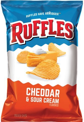 Ruffles Cheddar And Sour Cream Potato Chips, 8.5Oz (Pack Of 3)
