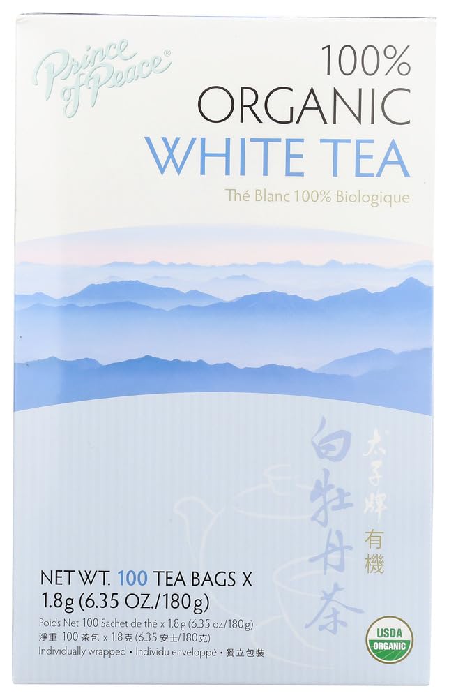 Prince of Peace Organic White Tea 100 tea bags (Pack of 4)