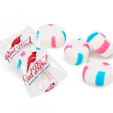 Red Bird Cotton Candy Flavored Candy, Mints Individually Wrapped, Unique Candy, 22 Oz Tub