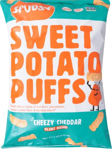 Spudsy Cheesy Cheddar Sweet Potato Puffs, 4 Oz, Pack of 1, No Color, Model SU01