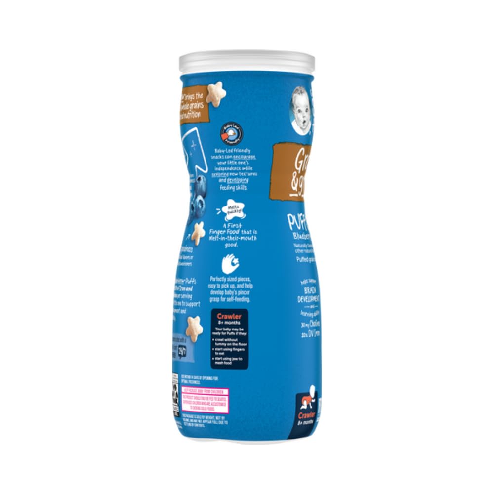 Gerber Graduates Blueberry Puffs Cereal Snacks 1.48 Ounce (Pack Of 2)