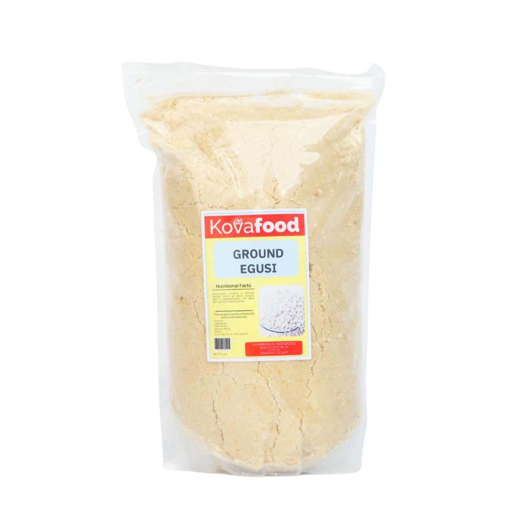 Kovafood Ground Egusi, Egusi Powder, Ground melon seeds, 9 Oz