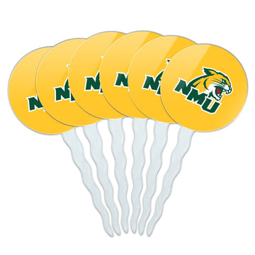 Northern Michigan Secondary Logo Cupcake Picks Toppers Decoration Set of 6