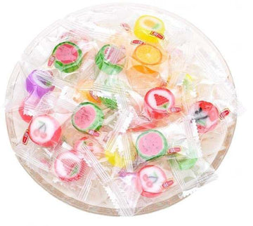 Fruit Slices Candy - Hard Candy Bulk 1 Lb Bag Of Individually Wrapped Small Candy Fruit Slices (Approx. 118 Pcs) Hard Candies As