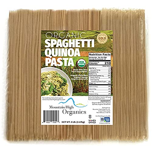 Mountain High Organics Certified Organic Gluten Free Quinoa Spaghetti Pasta 5Lb Bag